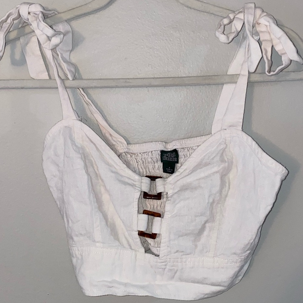 Wild Fable White Beachy crop top